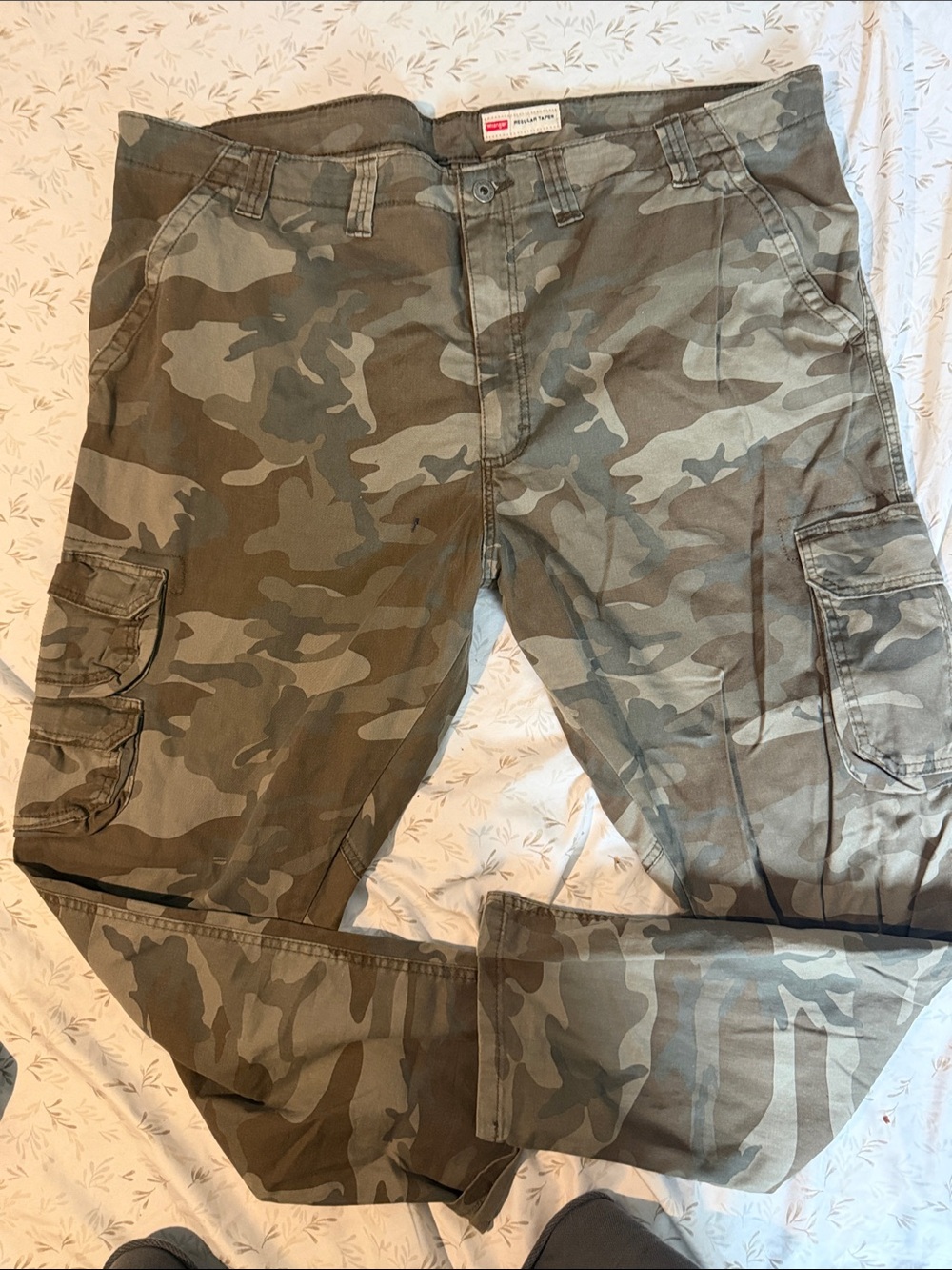 Wrangler Olive Camo Cargo Pants